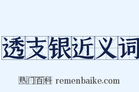 透支银近义词是什么意思的图片